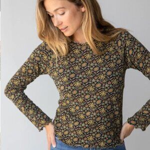 Natural Life Lily Cotton Floral Long Sleeve Top